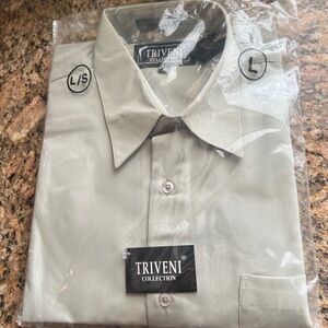 Triveni Collection Light Green Button-Up Shirt long sleeve sz L